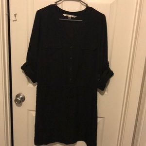 Roll sleeve long shirt/dress